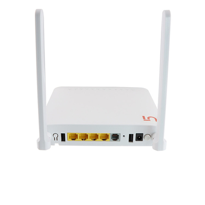 HGU GPON 듀얼 밴드 ONU ONT 라우터 2x5 Dbi WIFI 4GE+1POTS+2WIFI ​​2.4g 5.8g