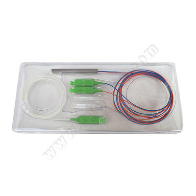 SC/APC 연결관을 가진 FTTH 소형 1x2 섬유 PLC 쪼개는 도구
