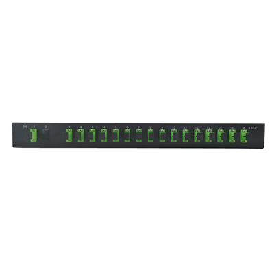 원거리 통신을 위한 1x16 1U 선반 장착 광섬유 PLC 분배기